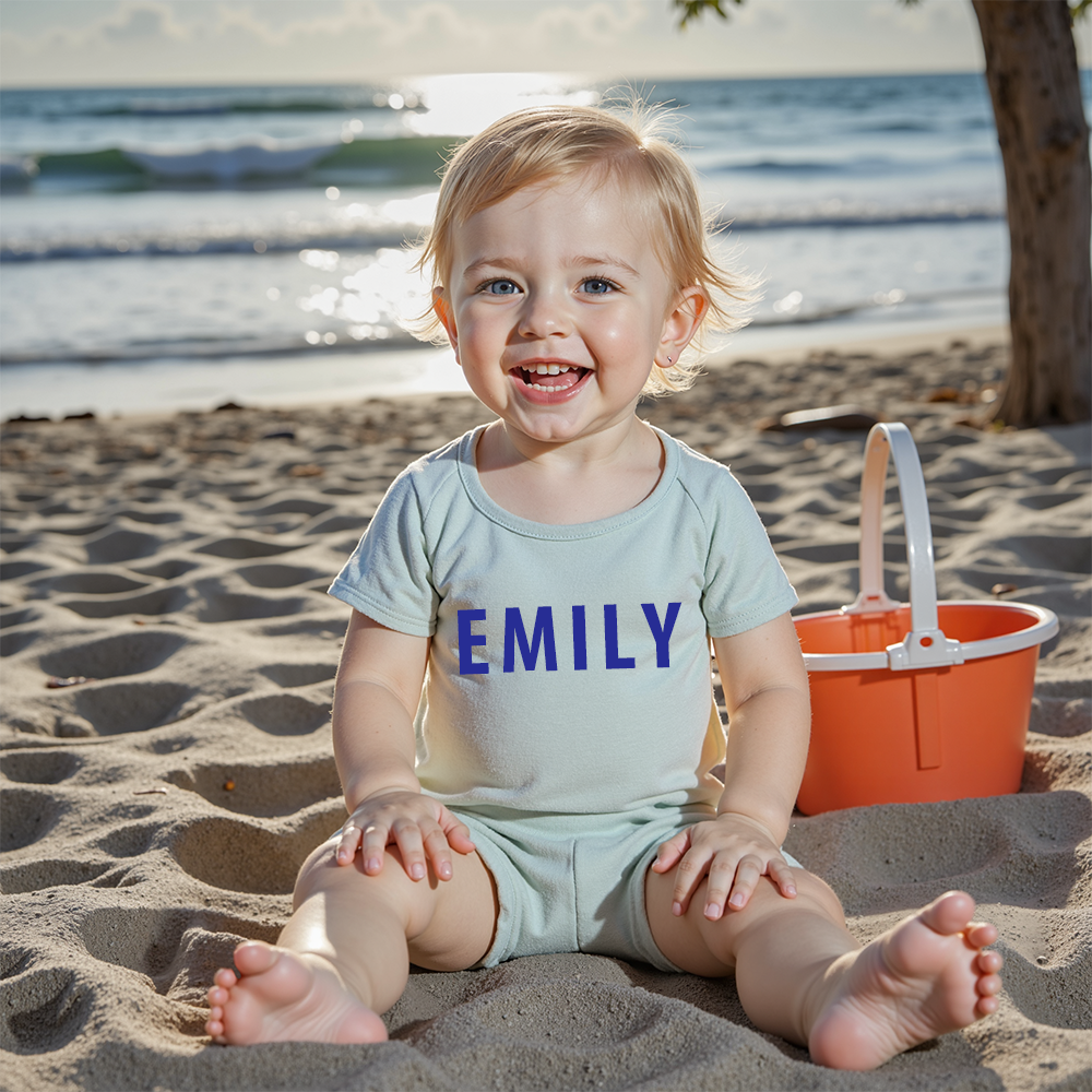Personalized Kids Summer Name Toddler Shorts Set| Cloth219