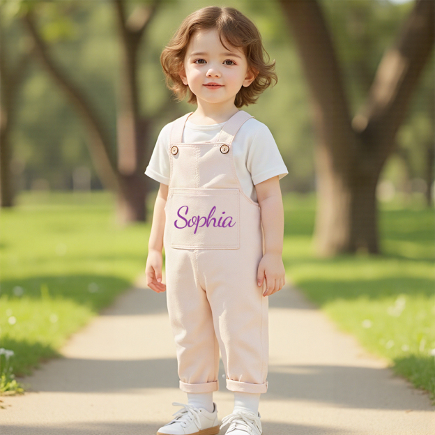 Personalized Kids Multicolor Cozy Overalls| Pants15