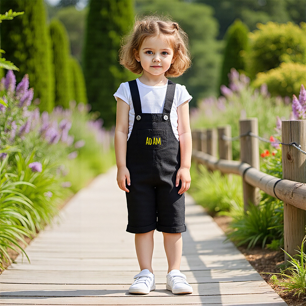 Personalized Kids Multicolor Cozy Overalls| Pants18