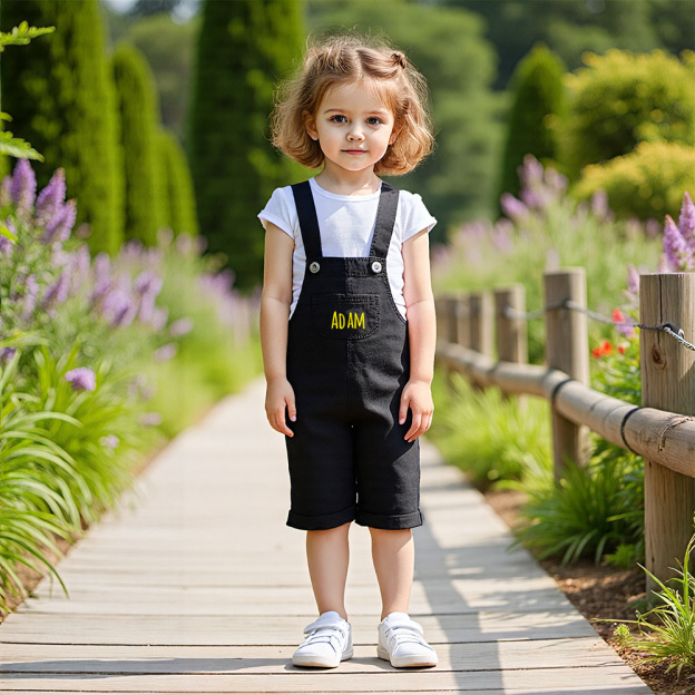 Personalized Kids Multicolor Cozy Overalls| Pants18