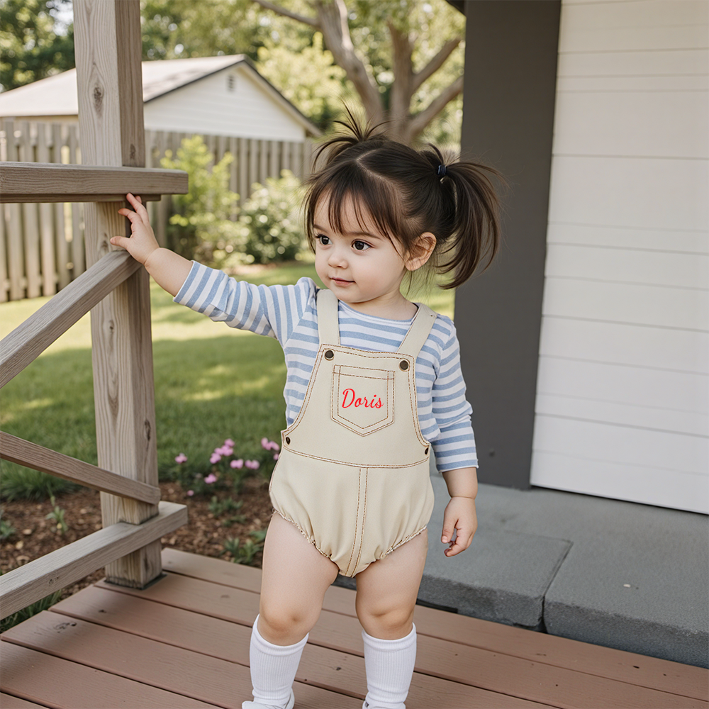 Personalized Baby Toddler Denim Overalls| Pants19