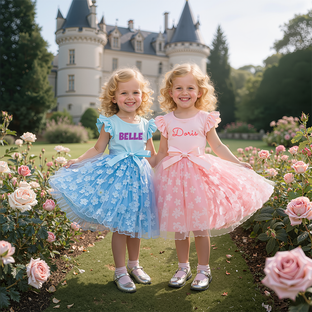 Personalized Girl Butterfly Mesh Birthday Dress| Dress22