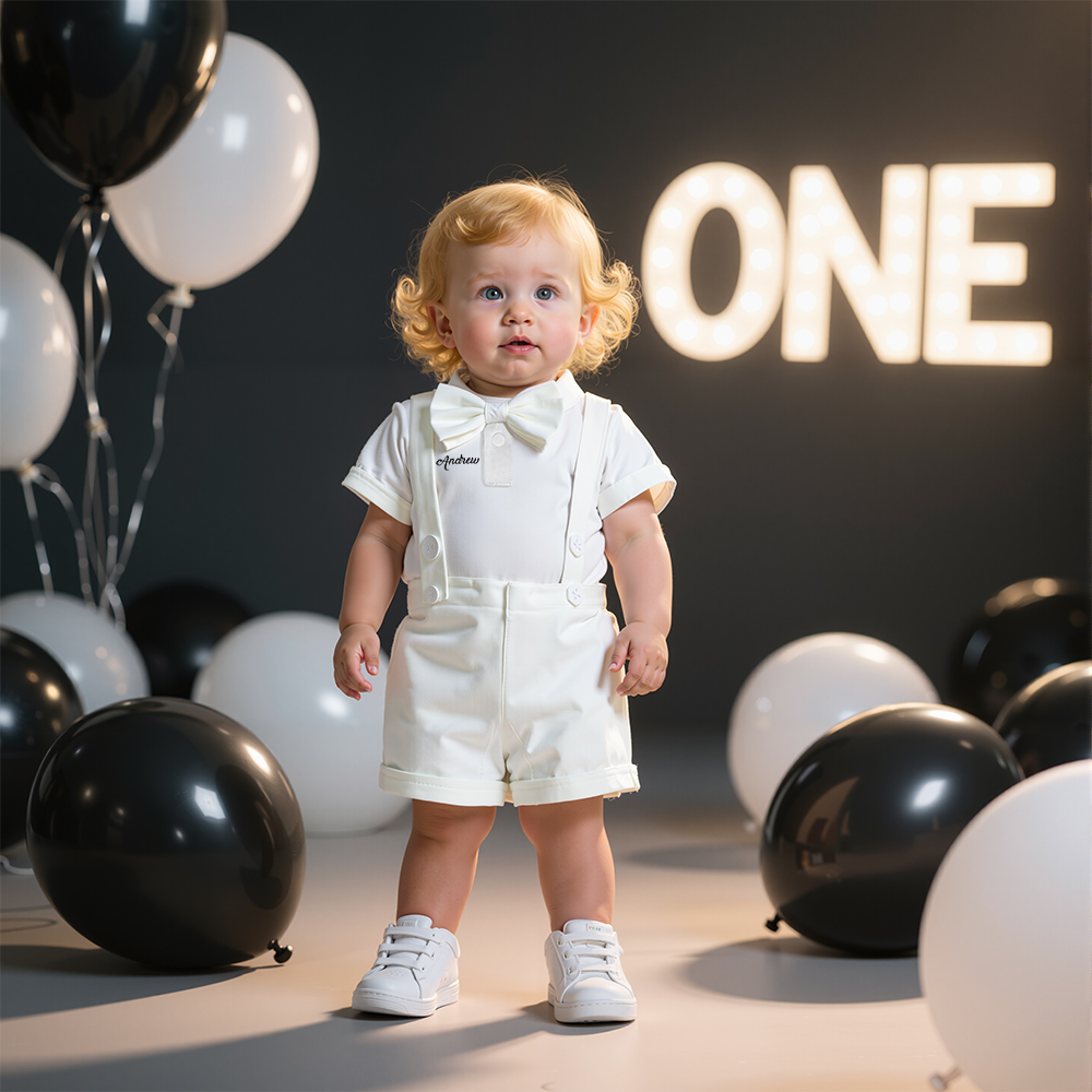 Personalized Baby Boy 3-Piece Birthday Outfit| BBcloth96