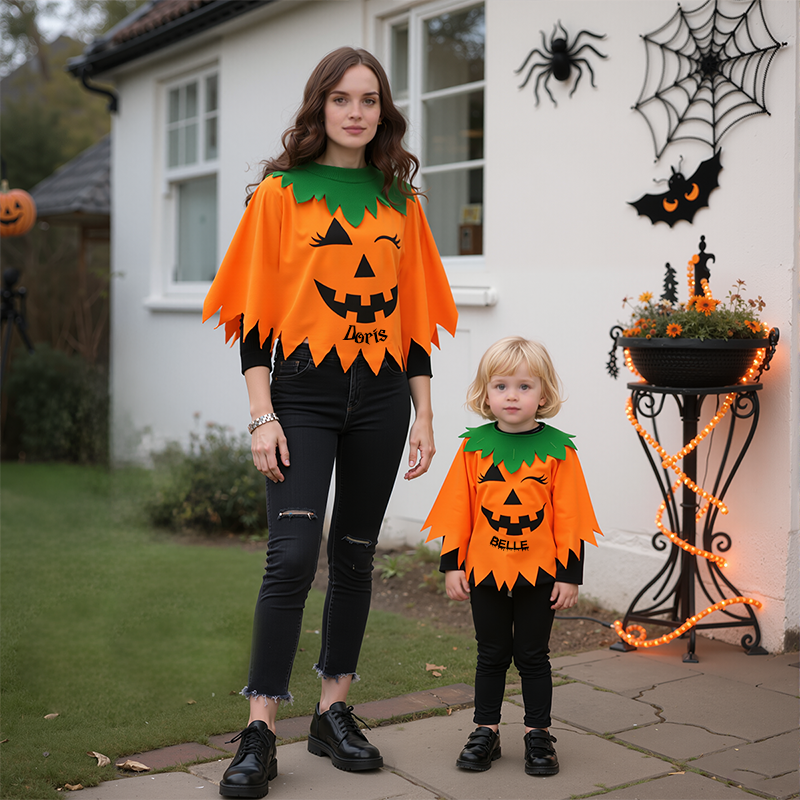 Personalized Halloween Night Glowing Costumes Pumpkin Set| YESHalloween05