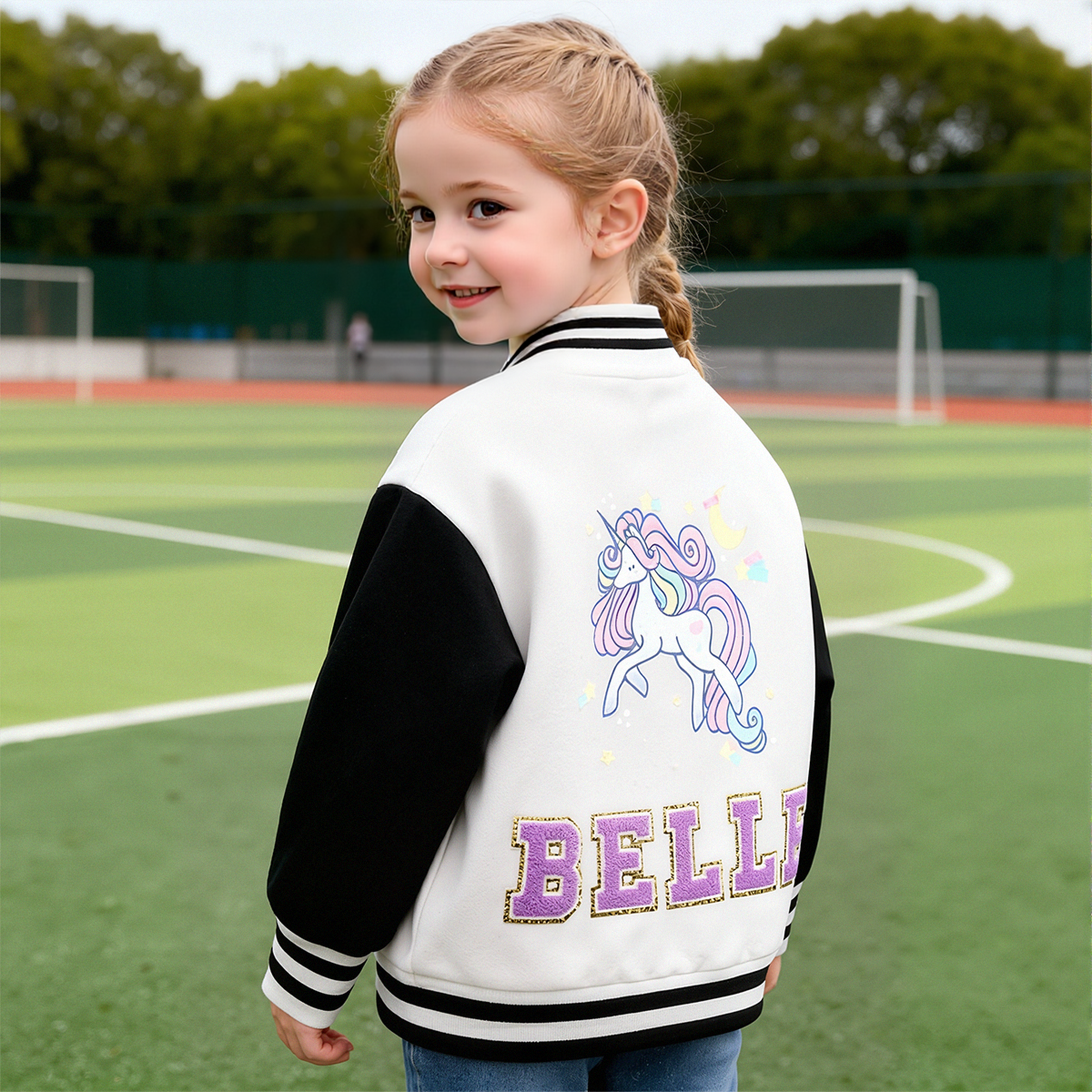 Personalized Unicorn Kids Baseball Jacket| Cloth198