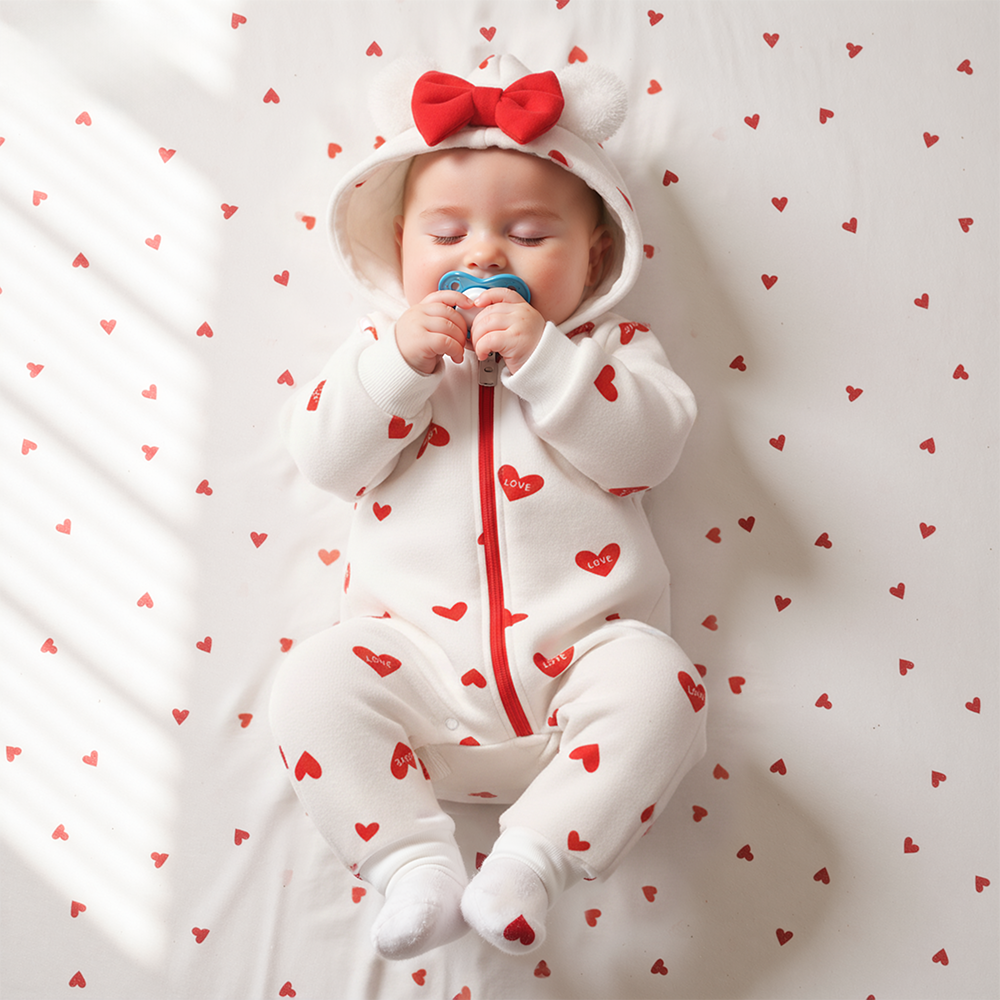 Personalized Baby Girl Love Heart Jumpsuit| BBcloth112