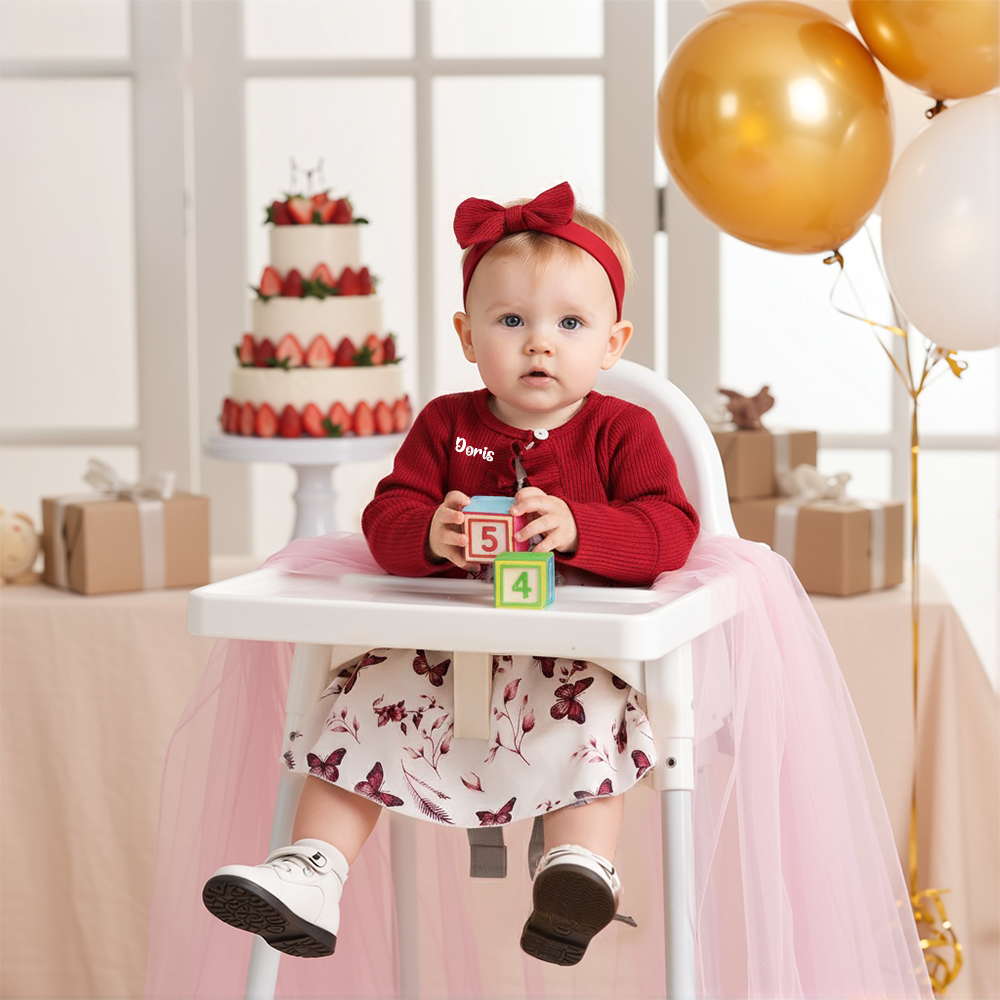Personalized Baby Girl Butterfly Dress With Headband| BBcloth111