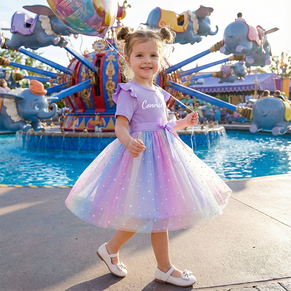 Personalized Girl Summer Rainbow Tutu Dress| Dress51