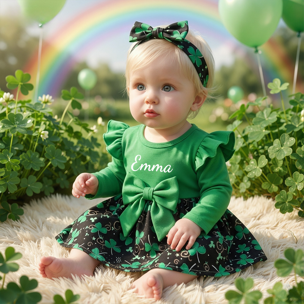 Personalized Baby Girl St. Patrick's Day Dress| Dress62