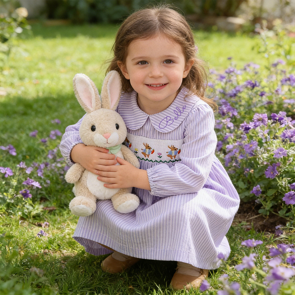 Personalized Girl Easter Bunny Dress| Dress65