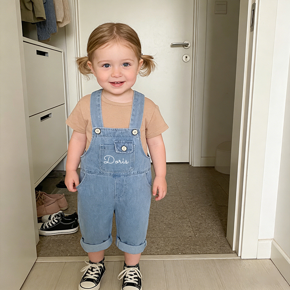 Personalized Kids Denim Overalls| Pants42