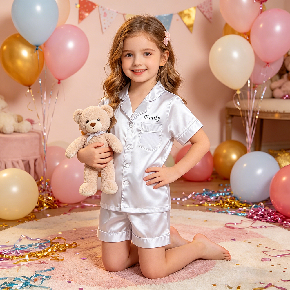 Personalized Kids Silk Pajamas| Cloth74