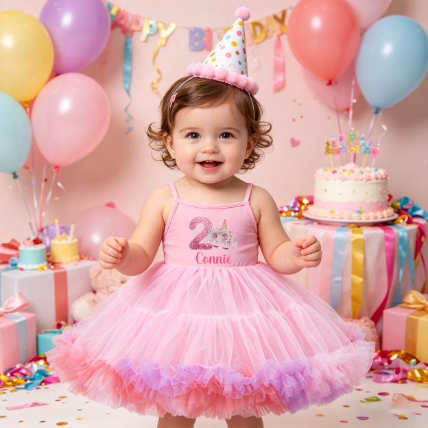 Personalized Girl Birthday Unicorn Tutu Dress| Dress89
