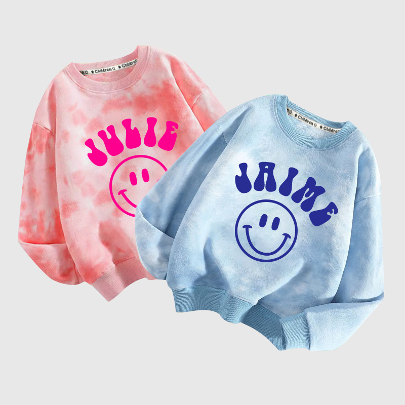 Personalized Kids Cozy Soft Happy Face Sweatshirt| Cloth96