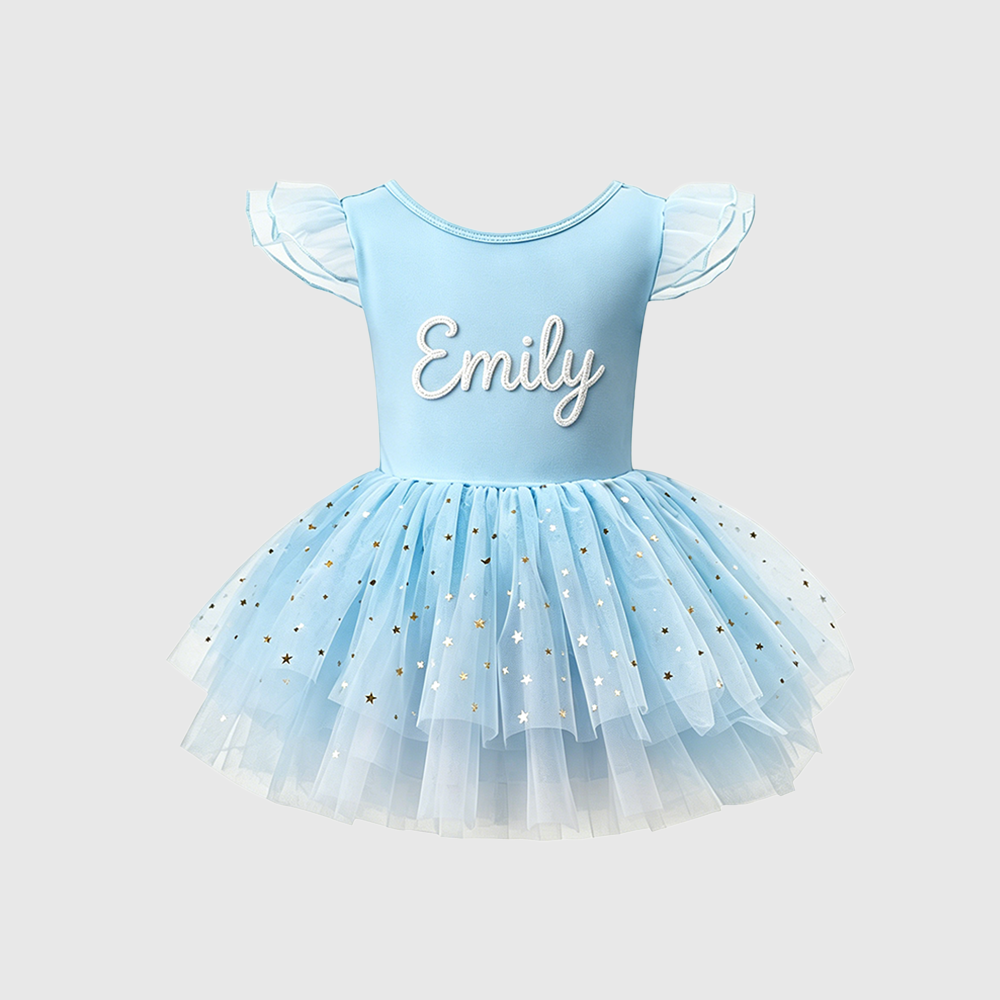 Personalized Hand Embroidered Girl Ballet Dance Tutu Dress| Dress106