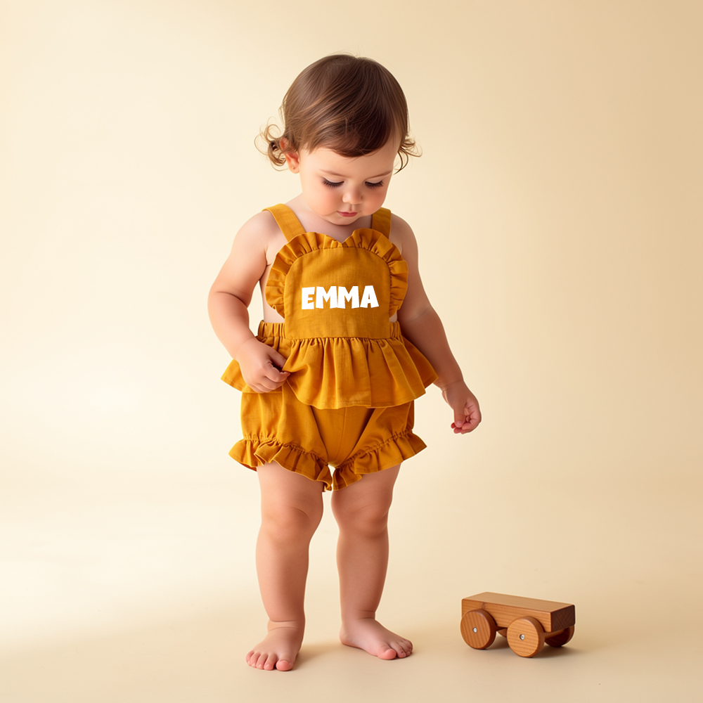 Personalized Baby Girl Summer  Two Piece Set| BBcloth140