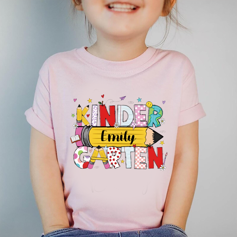 Personalized Girls Back To School Name T-Shirt| Cloth1488