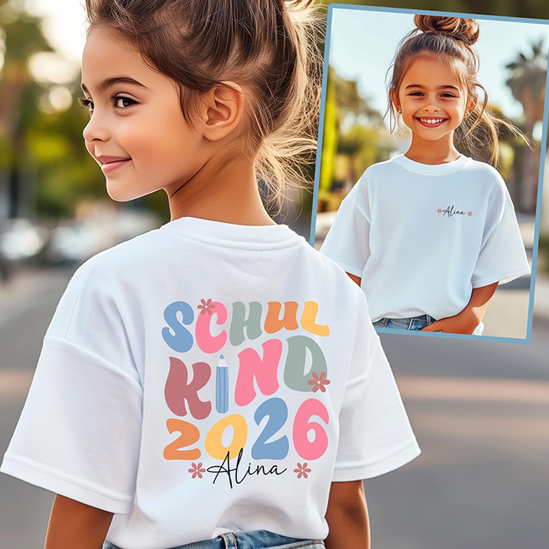 Personalized Girls Back To School T-Shirt| Cloth1490