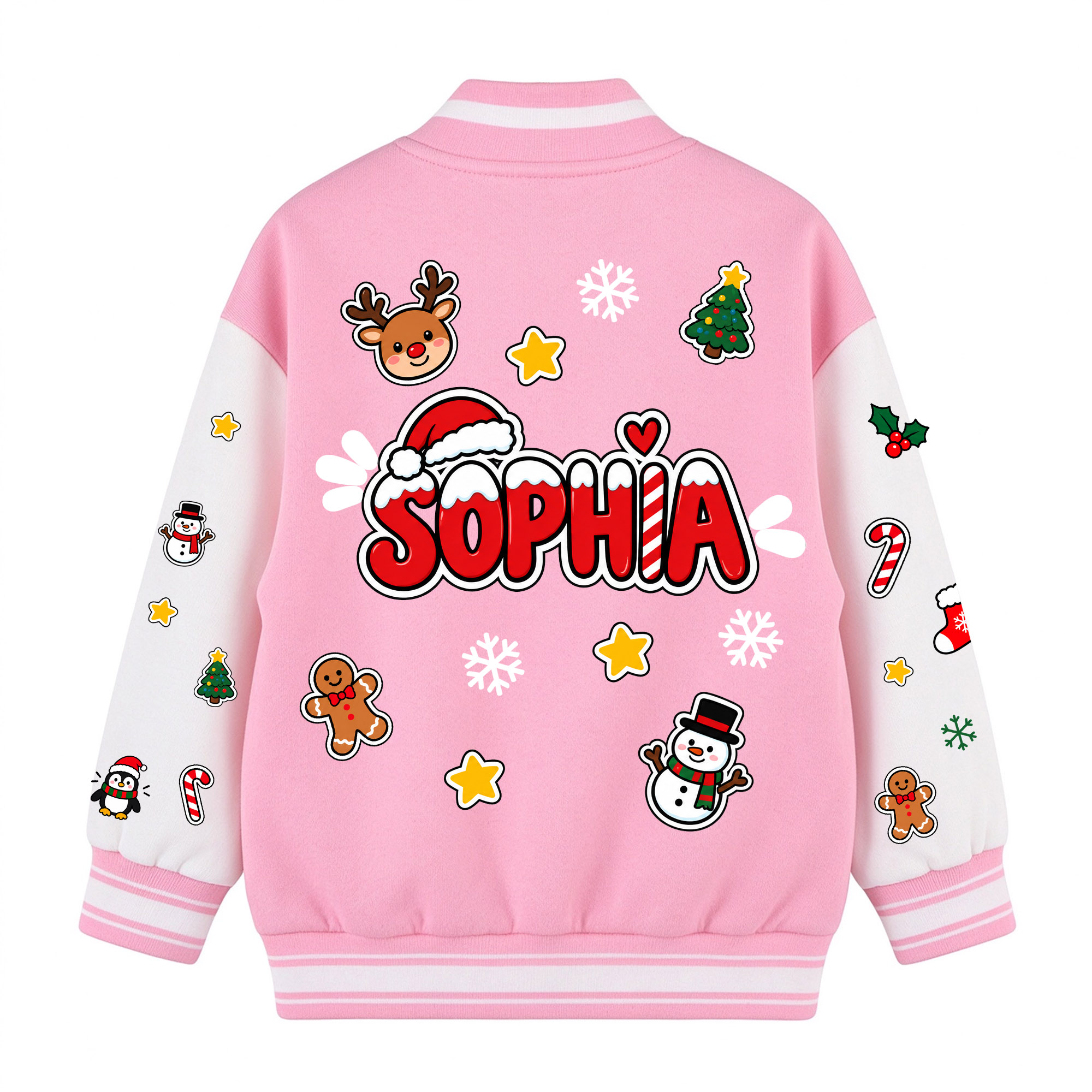 Personalized Christmas Varsity Jacket for Kids | YESMC39