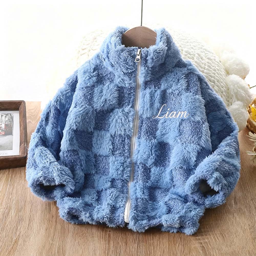 Personalized Embroidered Kids Fleece-Lined & Thickened Winter Jacket | Cloth295