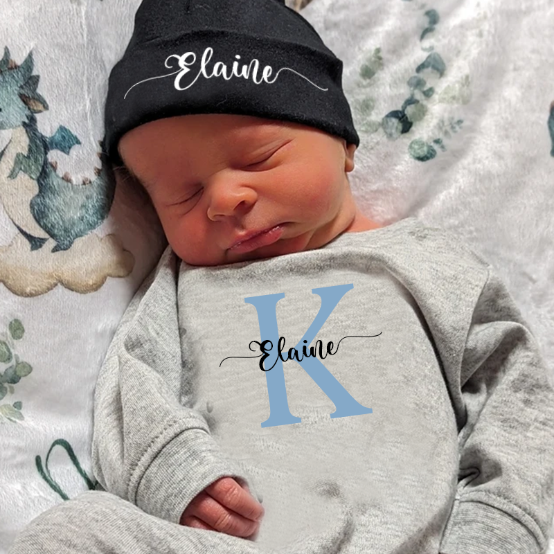 Personalized Baby Newborn Initial & Name Going Home Sets| BBCloth12