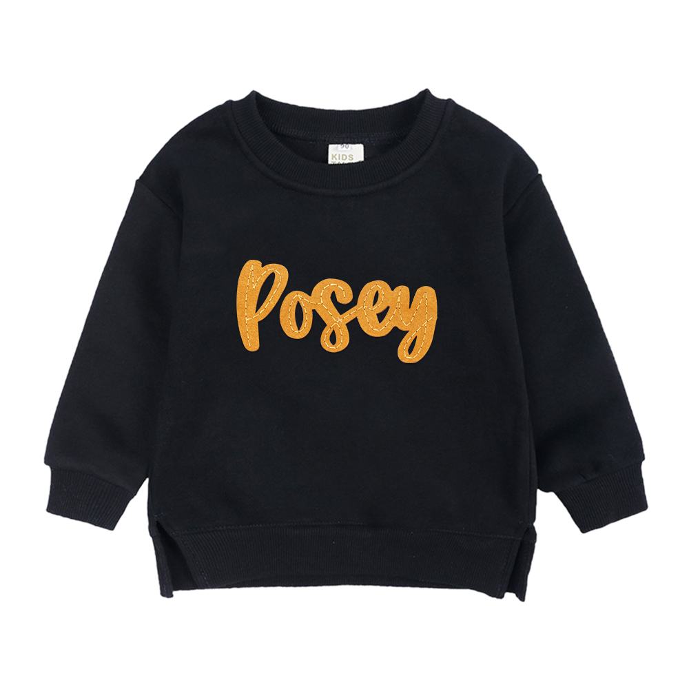 Personalized Hand-Embroidered Kid Cozy Soft Crewneck Sweatshirt | inSweatshirt03