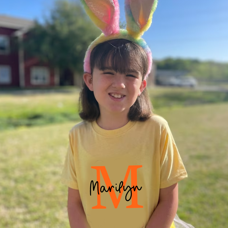 Personalized Kids Cozy Initial T-Shirt| Cloth123