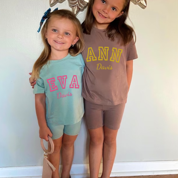 Personalized Kids Name Toddler shorts Set| Cloth150