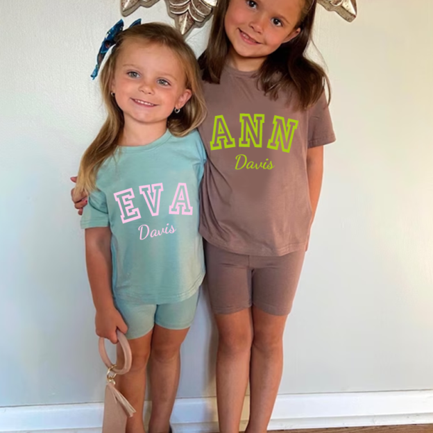 Personalized Kids Name Toddler shorts Set| Cloth151