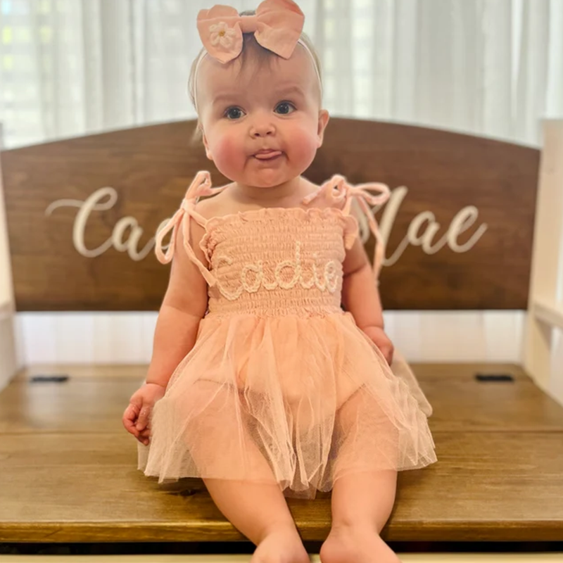 Personalized Baby Embroidered Baby Romper| BBCloth40