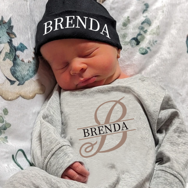 Personalized Baby Split Monogram Alphabet Going Home Sets| BBCloth52