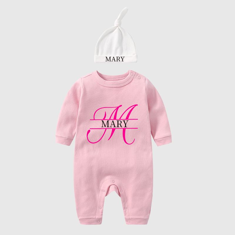 Personalized Baby Split Monogram Alphabet Going Home Sets| BBCloth52