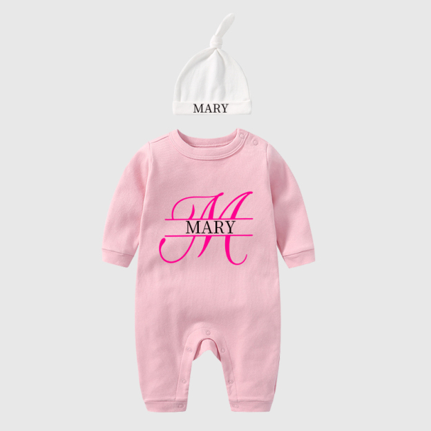 Personalized Baby Split Monogram Alphabet Going Home Sets| BBCloth52