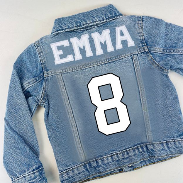Personalized Kids Sports Denim Jacket| Cloth146