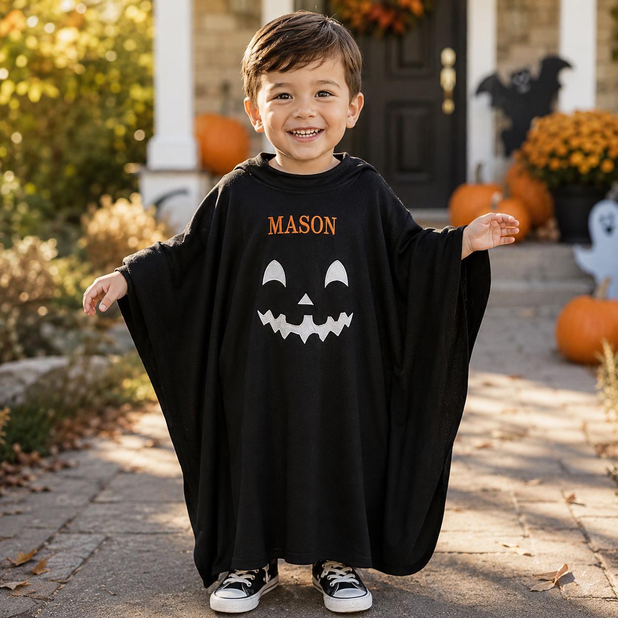Personalized Kids Embroidered Gift Black Cape with Prop Accessories| YESHalloween20