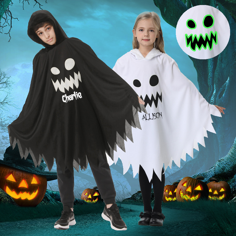 Kids Halloween Ghost Glow Costume Cloak Cape| YESHalloween01