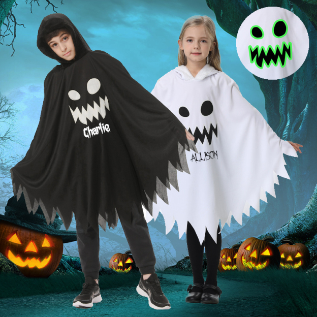 Kids Halloween Ghost Glow Costume Cloak Cape| YESHalloween01