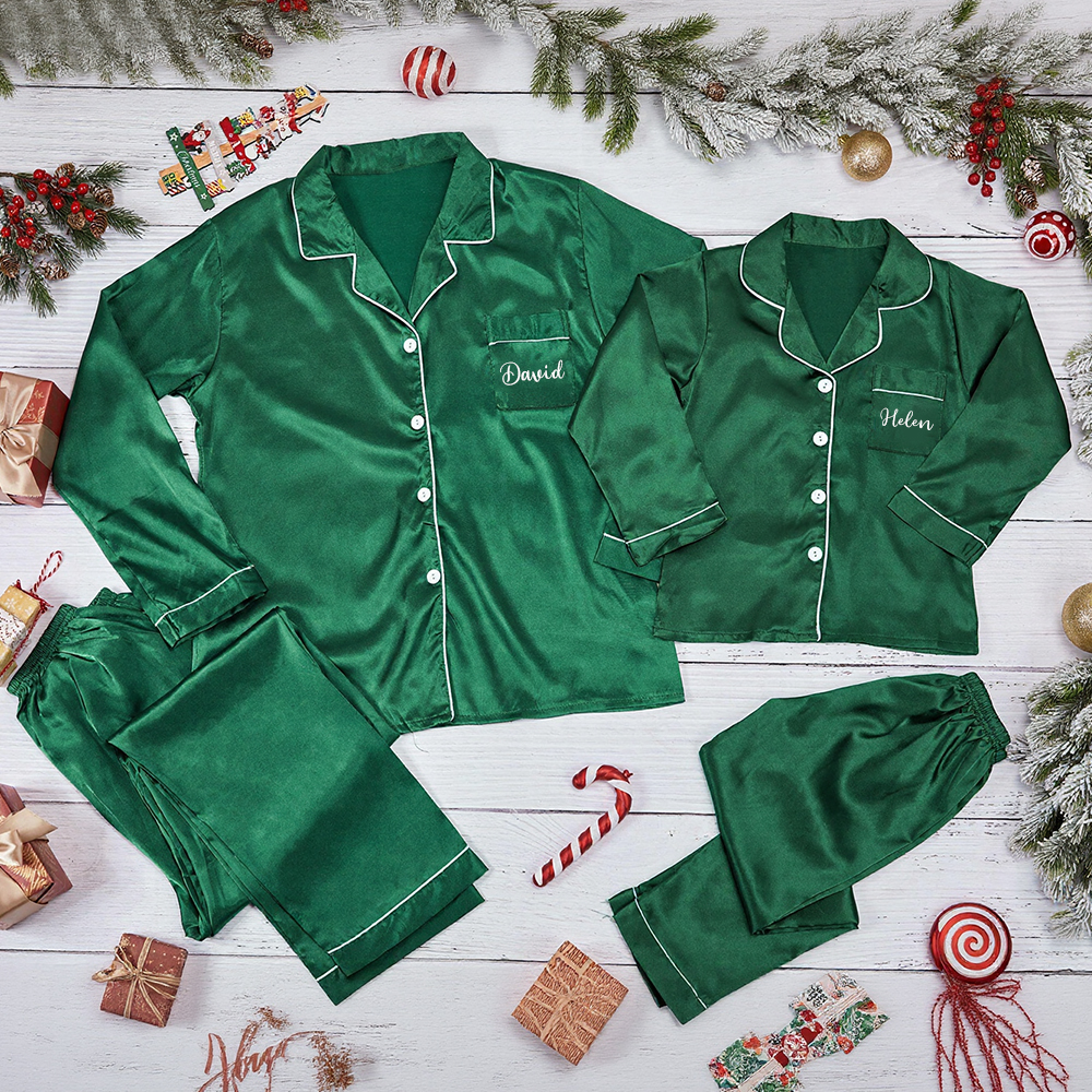 Personalized Family Stain Christmas Pajamas Set| Match07