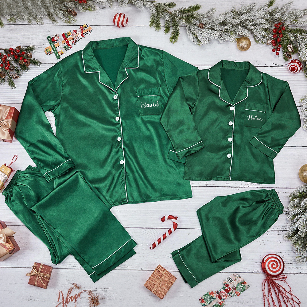 Personalized Family Stain Christmas Pajamas Set| Match07