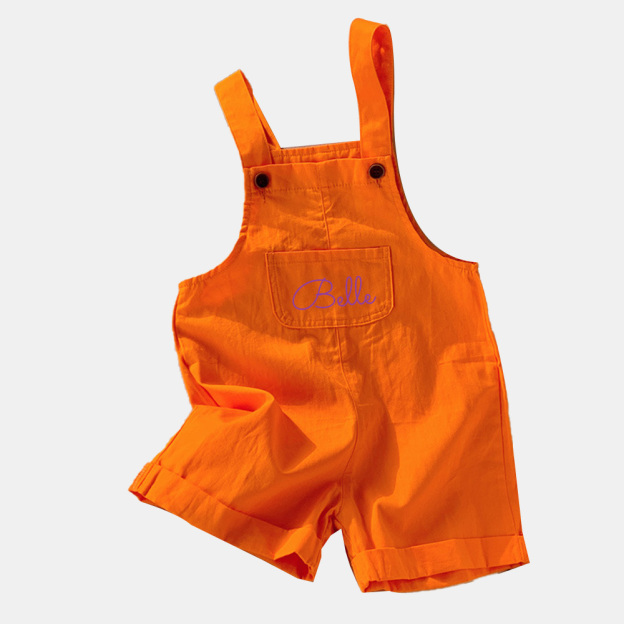 Personalized Kids Multicolor Cozy Overalls| Pants18