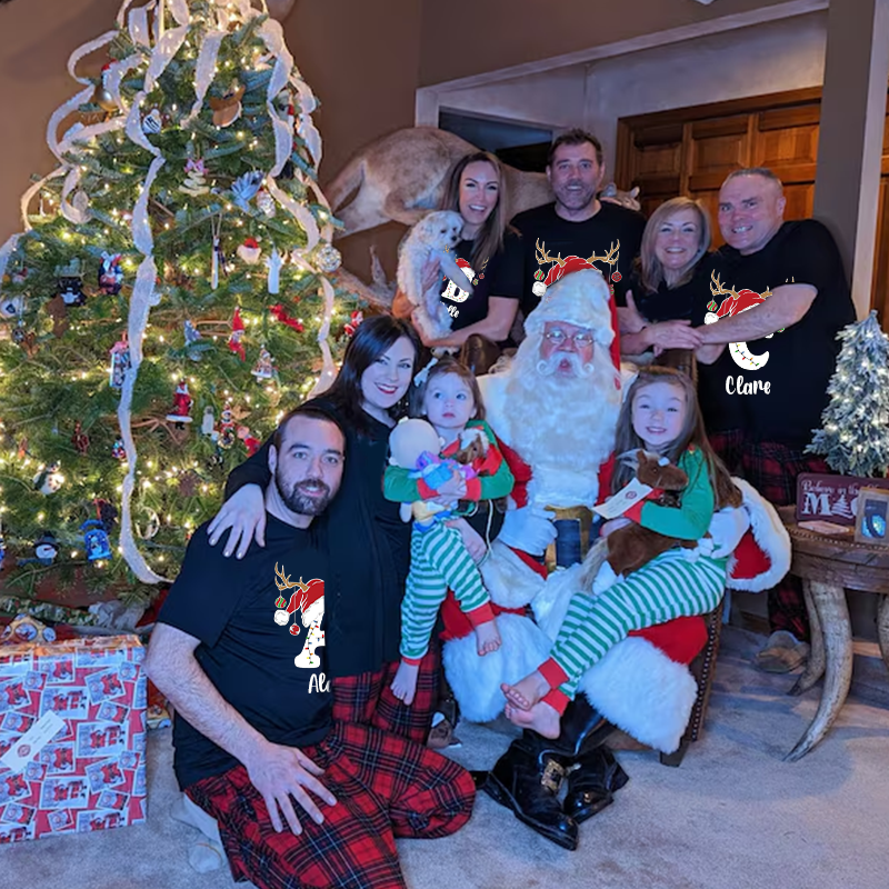 Personalized Family Christmas Monogrammed Name T-Shirt| Match0421