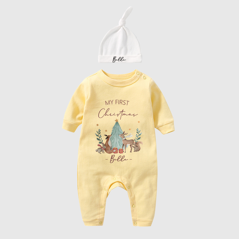 Personalized Baby First Christmas Outfit| BBCloth1208