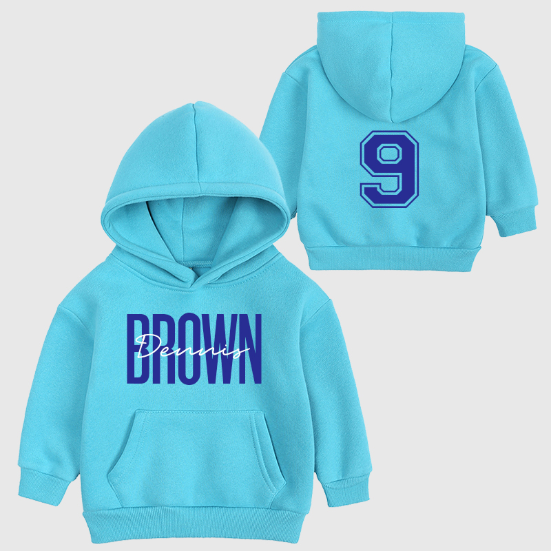 Personalized Kids Name Soccer Cozy Hoodie| Cloth11603