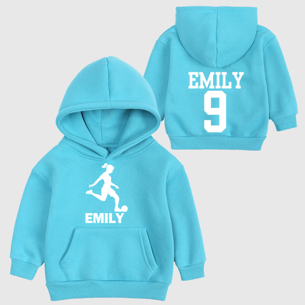 Personalized Kids Football Cozy Hoodie| Cloth11604