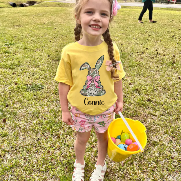 Personalized Kids Bunny Summer T-Shirt| Cloth1416