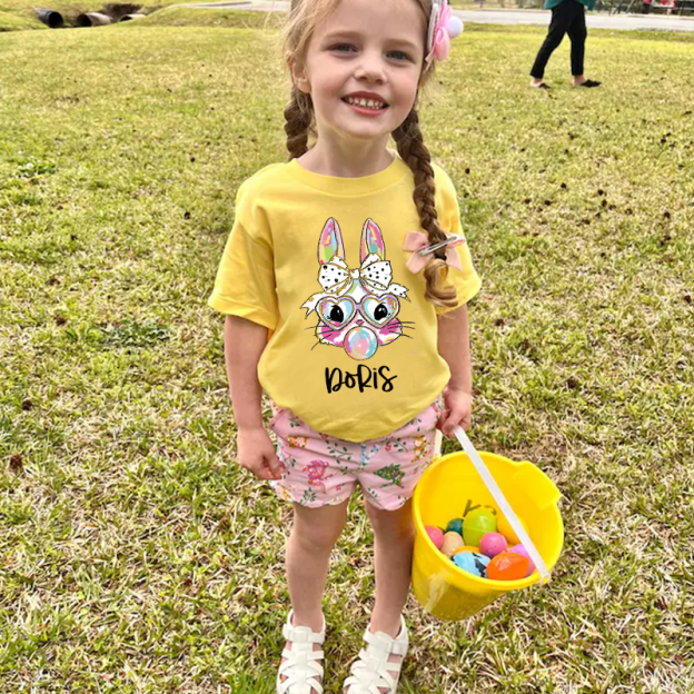 Personalized Kid Bunny Summer T-Shirt| Cloth1430