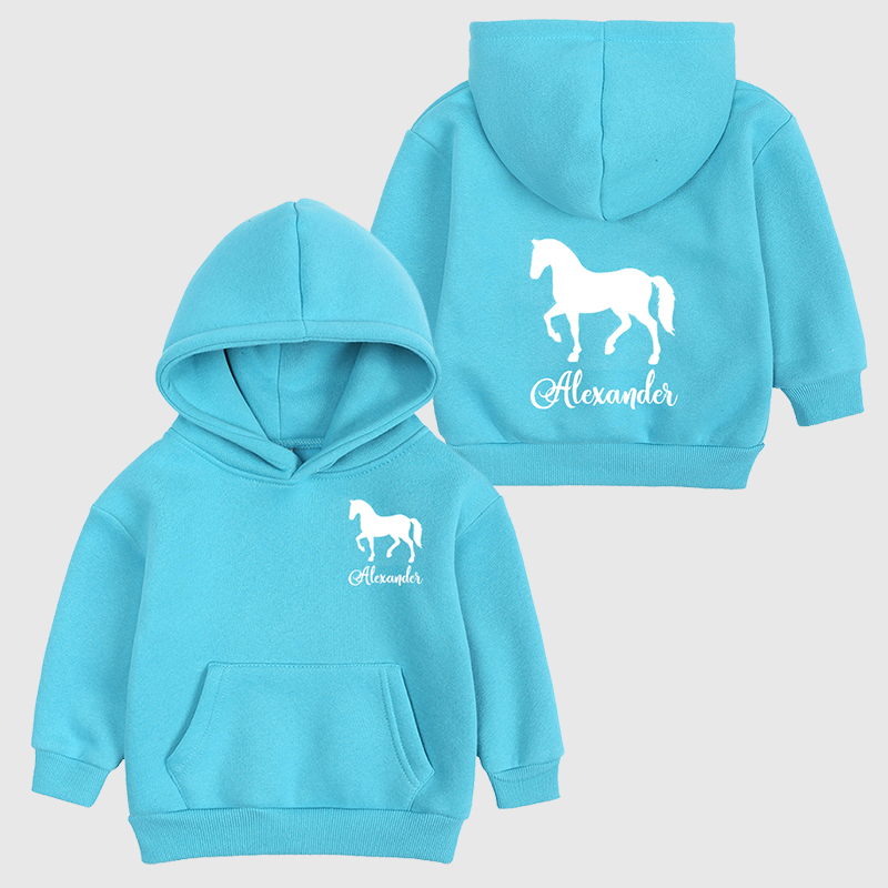 Personalized Kids Jumping Horse Hoodie| Cloth81