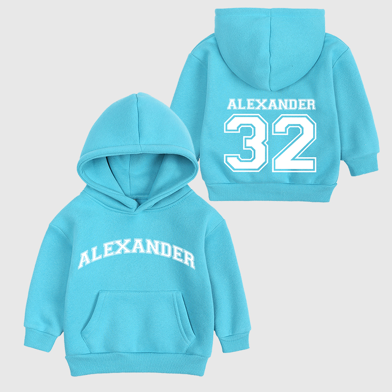 Personalized Kids Number Pocket Hoodie| Cloth83