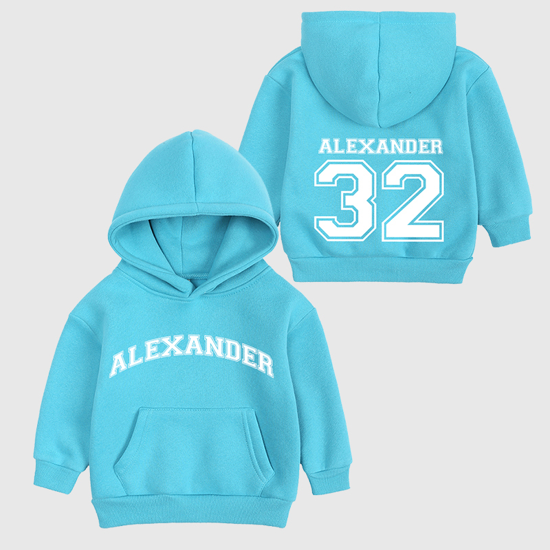 Personalized Kids Number Pocket Hoodie| Cloth83