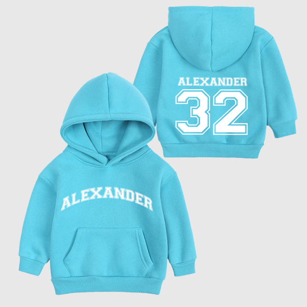 Personalized Kids Number Pocket Hoodie| Cloth83